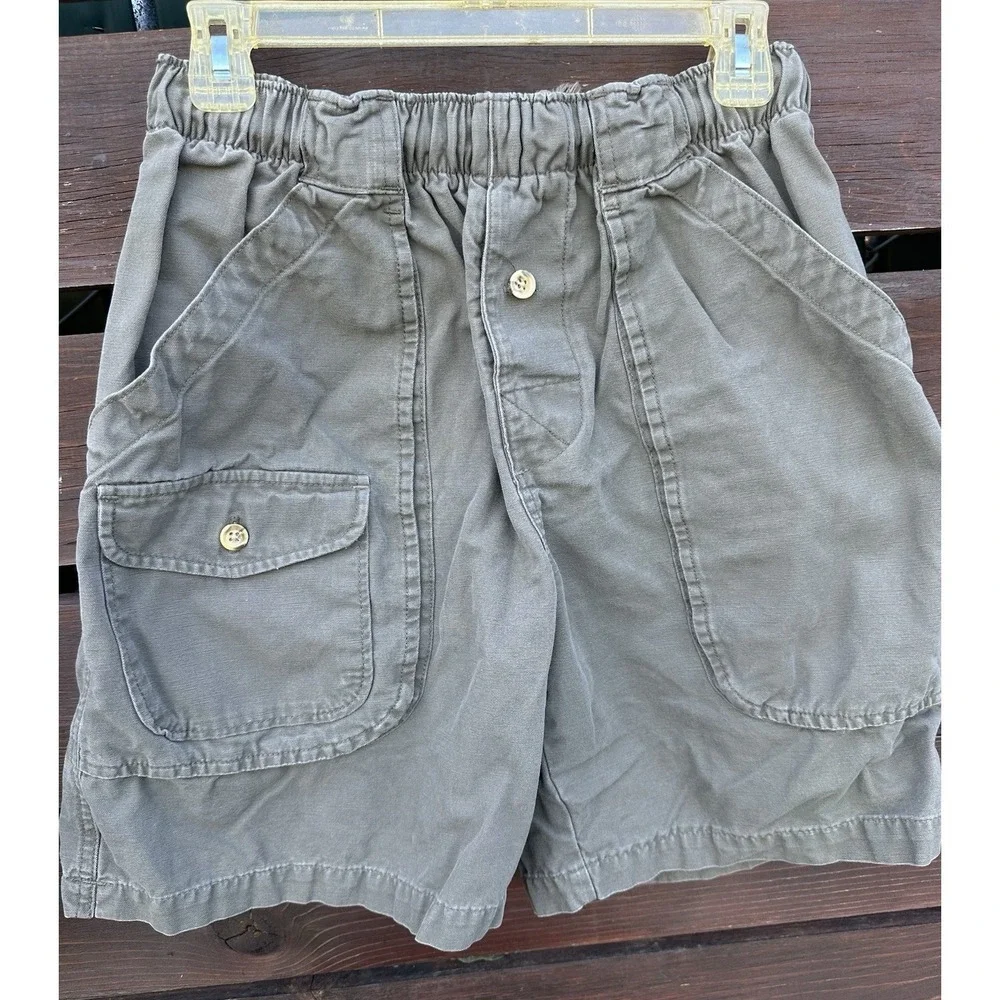 Ocean‎ Pacific Op Vintage Logo Brown Skater Shorts Cotton Elastic Waist *Sz M